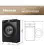 Hisense WF3S1043BB3 10.5kg 1400 Spin Steam Washing Machine - Black