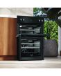 Hotpoint HDME6VDC2AB 60cm Double Oven Electric Cooker with Ceramic Hob - Black