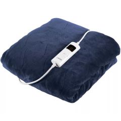 Carmen C81148BLU Luxury Fleece Heated Throw 