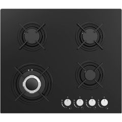 CATA UBGHJ607 60cm 4 Burner Gas On Glass Hob - Black