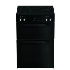 Hotpoint HDME6VDC2AB 60cm Double Oven Electric Cooker with Ceramic Hob - Black