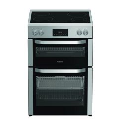 Hotpoint HDME6VDC2AX 60cm Double Oven Electric Cooker with Ceramic Hob - Stainless Steel