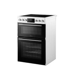 Midea MFO24EME4R118-W 60cm Double Oven Cooker with Ceramic Hob - White