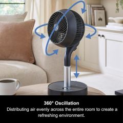 Morphy Richards 821001 AIR FLEX 8" 360° Oscillating Telescopic Travel Air Circulator