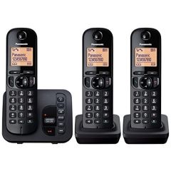 Panasonic KXTGC223EB Triple Handset Digital Cordless Phone with Answerphone