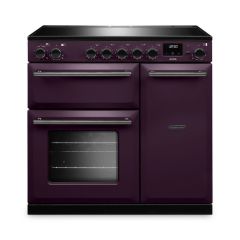 Rangemaster AURA90EIP/19290 90cm Induction Range Cooker - Plum with Onyx trim