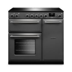 Rangemaster AURA90EIP/19333 90cm Induction Range Cooker - Slate with Brushed Nickel trim