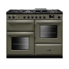 Rangemaster AURO110DF/19313 110cm Dual Fuel Range Cooker - River Bed with Onyx trim