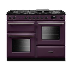 Rangemaster AURO110DF/19314 110cm Dual Fuel Range Cooker - Plum with Onyx trim