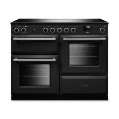 Rangemaster AURO110EI/19364 110cm Induction Range Cooker - Charcoal Black with Brushed Nickel Trim