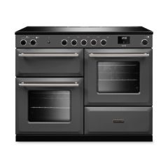 Rangemaster AURO110EI/19365 110cm Induction Range Cooker - Slate with Brushed Nickel trim