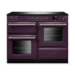 Rangemaster AURO110EI/19370 110cm Induction Range Cooker - Plum with Brushed Nickel trim