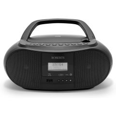 Roberts Radio ZOOMBOX4BK DAB/FM Radio with CD and Bluetooth - Black