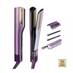 Shark HT401UKPU SilkiPro Straight Hair Straightener + Dryer in One Tool - Purple