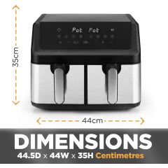 STATUS DETROIT1PKB 9L Twin Drawer Air Fryer 1000W