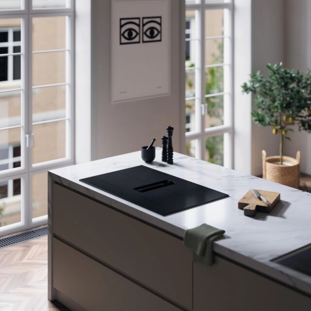 ASKO HIHD854MM 90cm 4 Zone Hood-in hob, Celsius Induction - Black