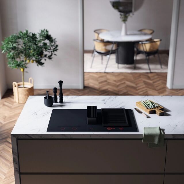 ASKO HIHD854MM 90cm 4 Zone Hood-in hob, Celsius Induction - Black