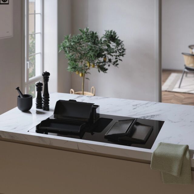 ASKO HIHD854MM 90cm 4 Zone Hood-in hob, Celsius Induction - Black