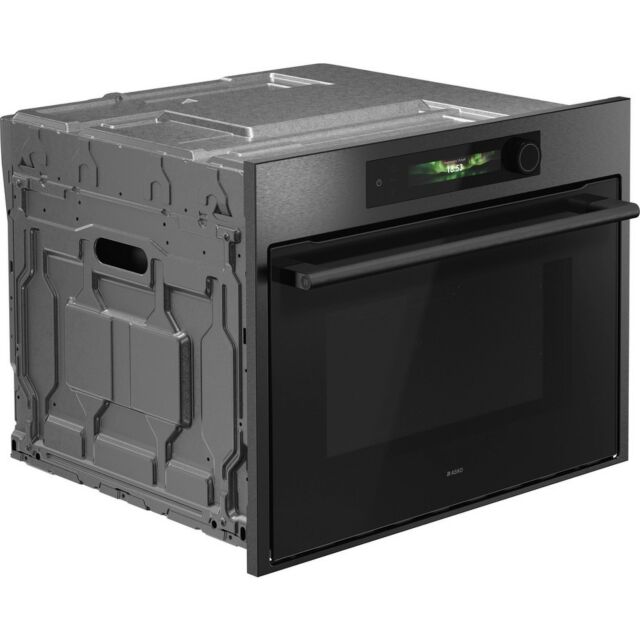 ASKO OCM64BSH 45cm Built In Combi Oven with Microwave - Black Steel