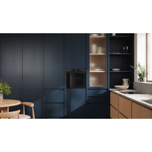 ASKO OTP66BSH 60cm Multifunctional Built In Single Oven with Pyrolytic cleaning - Black Steel