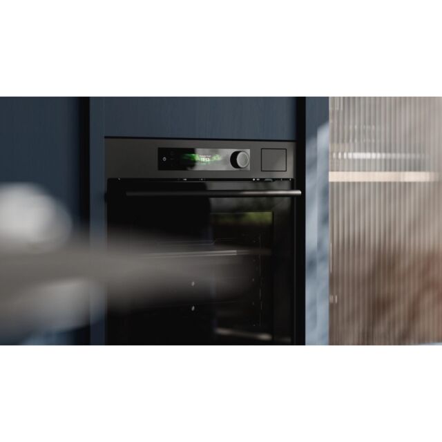 ASKO OTP66BSH 60cm Multifunctional Built In Single Oven with Pyrolytic cleaning - Black Steel