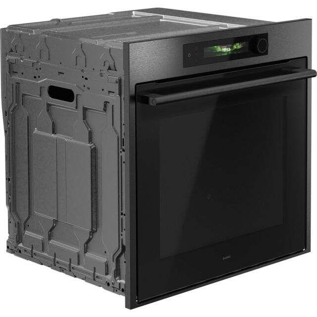 ASKO OTP66BSH 60cm Multifunctional Built In Single Oven with Pyrolytic cleaning - Black Steel