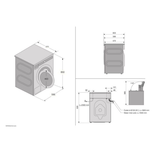ASKO W1094W.UK 9kg 1400 Spin Washing Machine - White