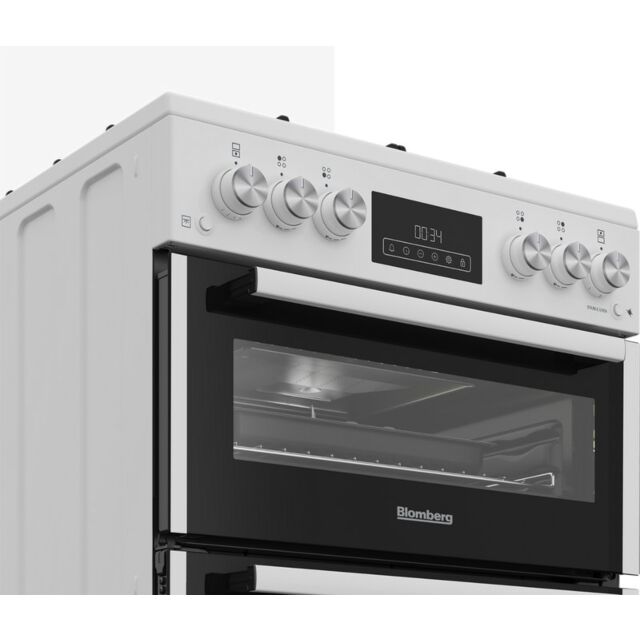 Blomberg GGRN655W 60cm Double Oven Gas Cooker with Gas Hob - White