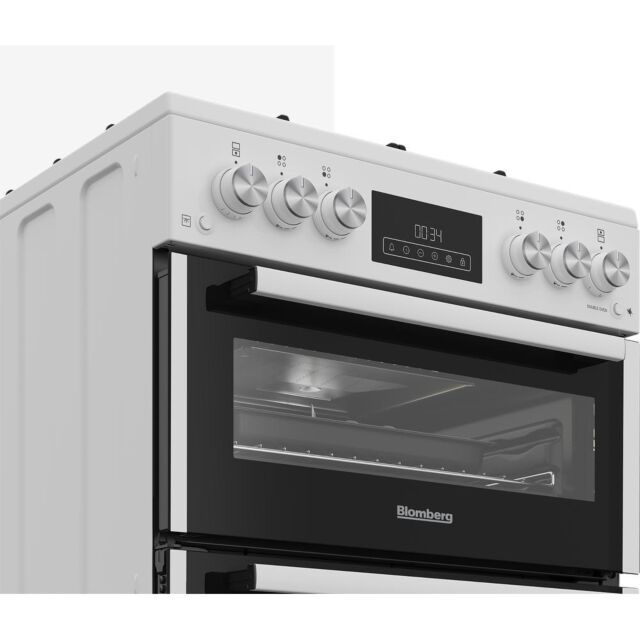 Blomberg GGRN655W 60cm Double Oven Gas Cooker with Gas Hob - White
