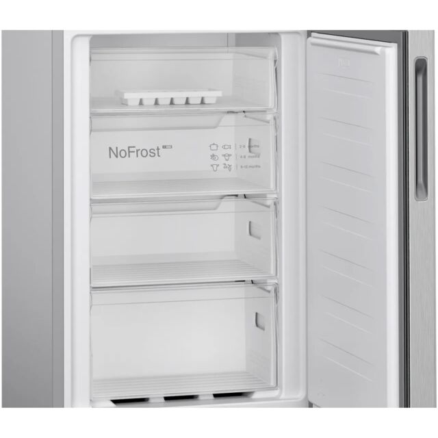 Bosch KGN27NLEAG 55cm Frost Free Fridge Freezer - Silver