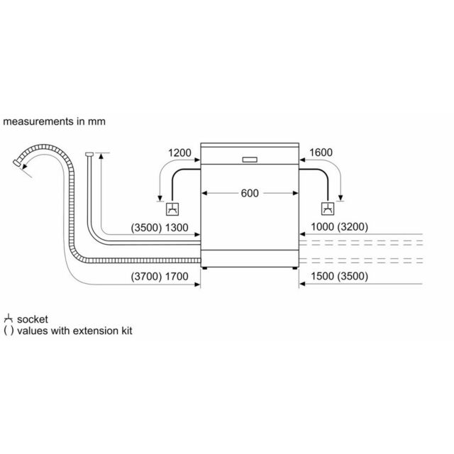 Bosch SMS2HVW06G Series 2 Dishwasher - White - 14 Place Settings