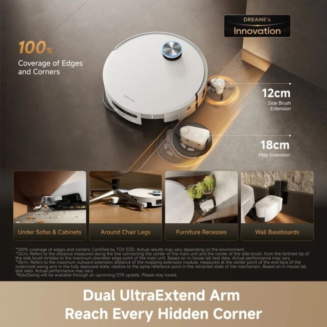 Dreame RLX96DE_WH , X60 Pro Ultra Complete Smart Robot Vacuum & Mop - White