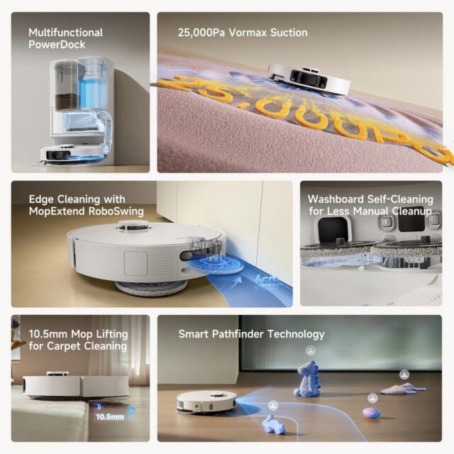 Dreame RTD31TE_WH , D30 Ultra Smart Vacuum & Mop - White