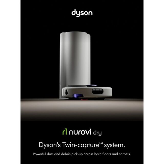 Dyson R1 Nurovi Dry - Robot Vacuum - Silver & Vinca Blue