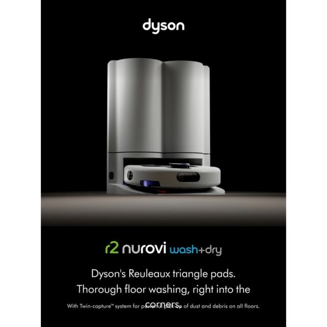 Dyson R2 Nurovi Wash+Dry Robot Vacuum - Silver & Vinca Blue