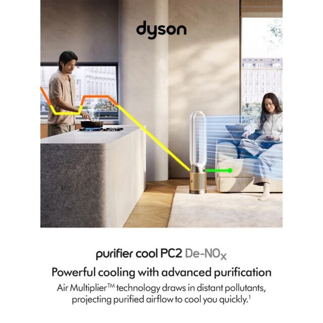 Dyson TP12 (544535-01) Purifier Fan - White/Gold