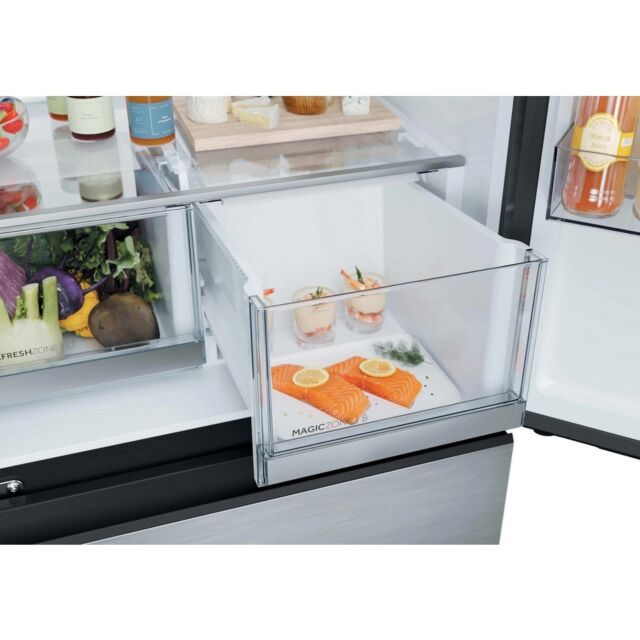 Haier HFKR5718DNMM 60/40 Total No Frost Multi-door Fridge Freezer - Inox