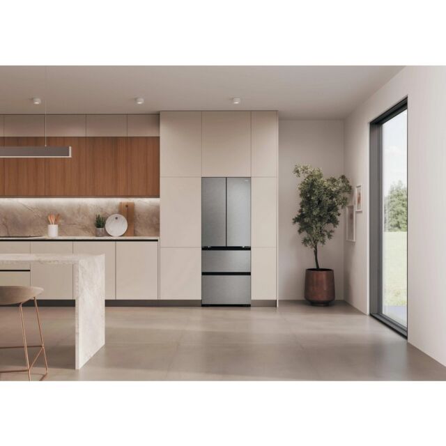 Haier HFKR5718DNMM 60/40 Total No Frost Multi-door Fridge Freezer - Inox
