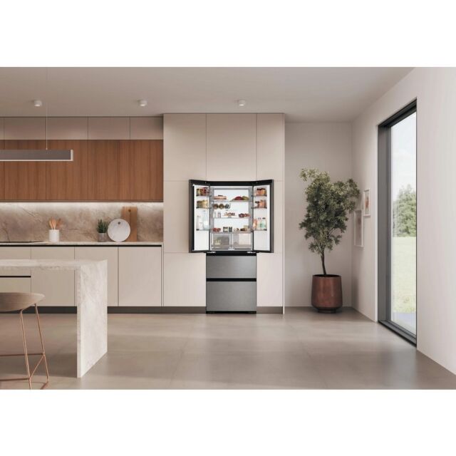 Haier HFKR5718DNMM 60/40 Total No Frost Multi-door Fridge Freezer - Inox