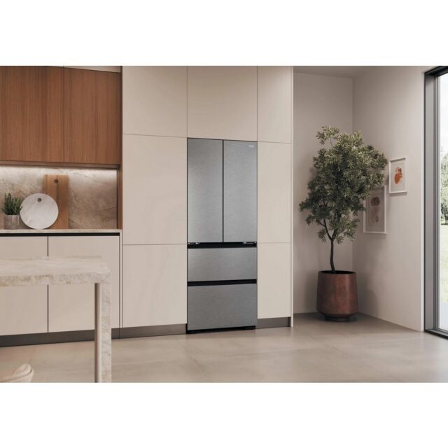 Haier HFKR5718DNMM 60/40 Total No Frost Multi-door Fridge Freezer - Inox