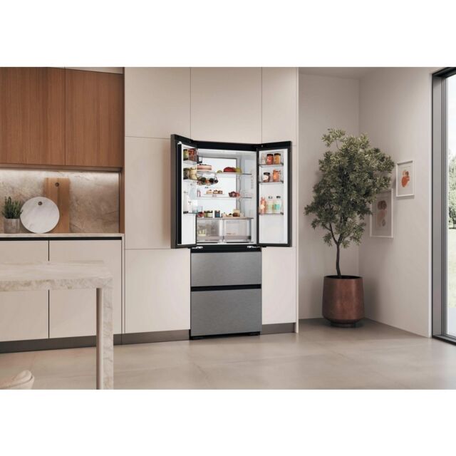 Haier HFKR5718DNMM 60/40 Total No Frost Multi-door Fridge Freezer - Inox