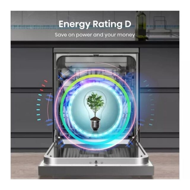 Hisense HS642D90XUK Dishwasher - Stainless Steel - 14 Place Settings