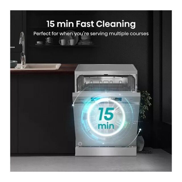 Hisense HS642D90XUK Dishwasher - Stainless Steel - 14 Place Settings