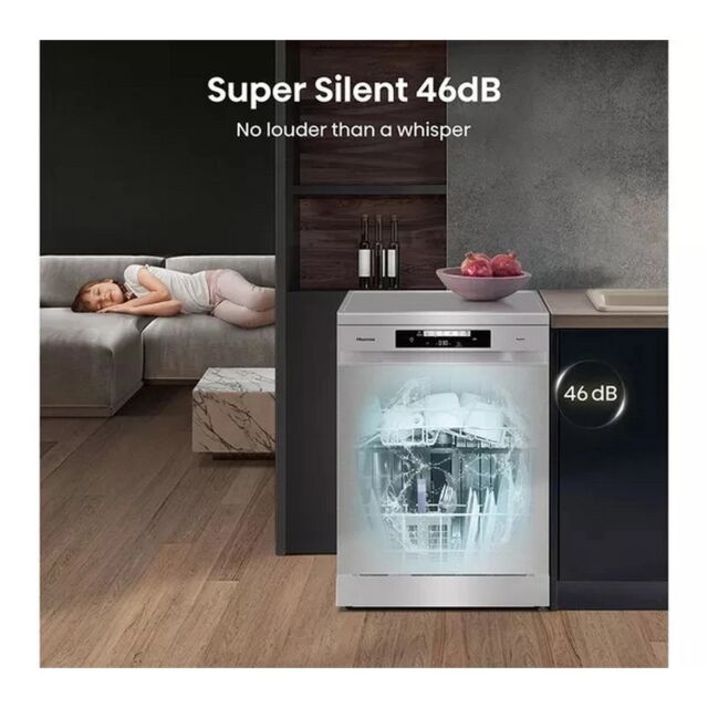 Hisense HS642D90XUK Dishwasher - Stainless Steel - 14 Place Settings
