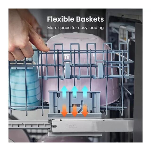 Hisense HS642D90XUK Dishwasher - Stainless Steel - 14 Place Settings