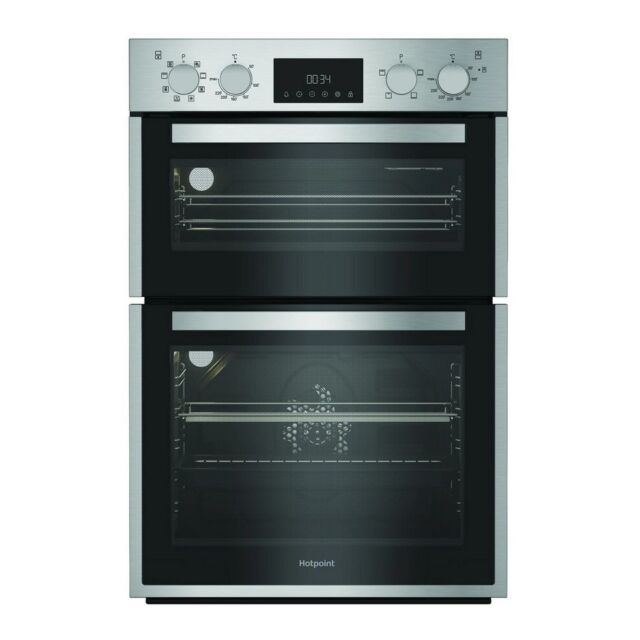 Hotpoint DIH82DIX 59.4cm Built In Electric Double Oven - Stainless Steel