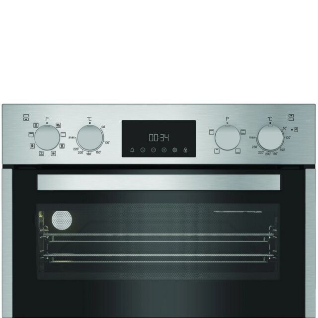 Hotpoint DIH82DIX 59.4cm Built In Electric Double Oven - Stainless Steel