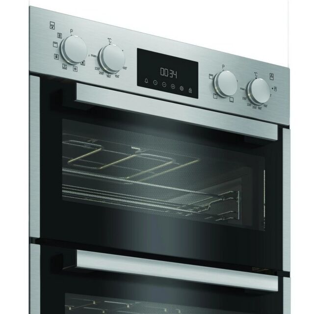Hotpoint DIH82DIX 59.4cm Built In Electric Double Oven - Stainless Steel