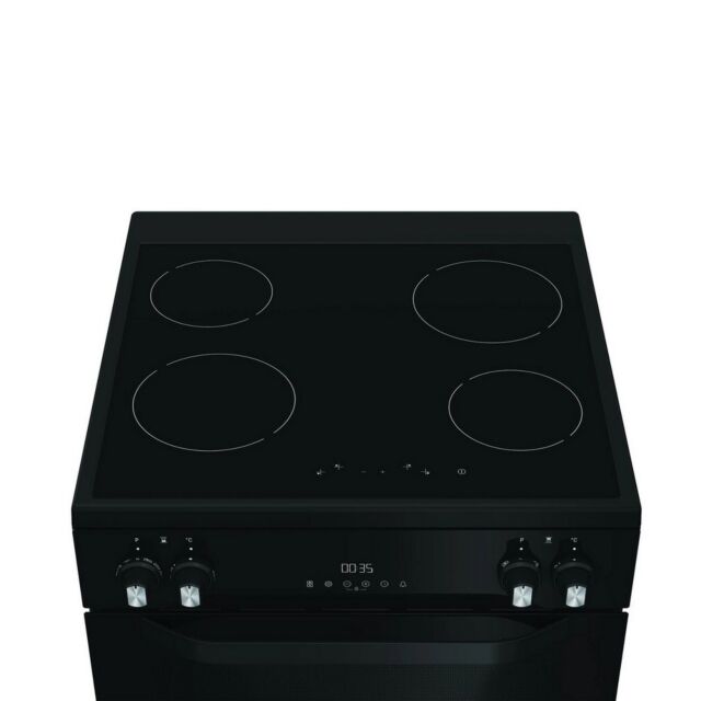 Hotpoint HDME6VDC2AB 60cm Double Oven Electric Cooker with Ceramic Hob - Black