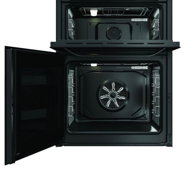 Hotpoint HDME6VDC2AB 60cm Double Oven Electric Cooker with Ceramic Hob - Black